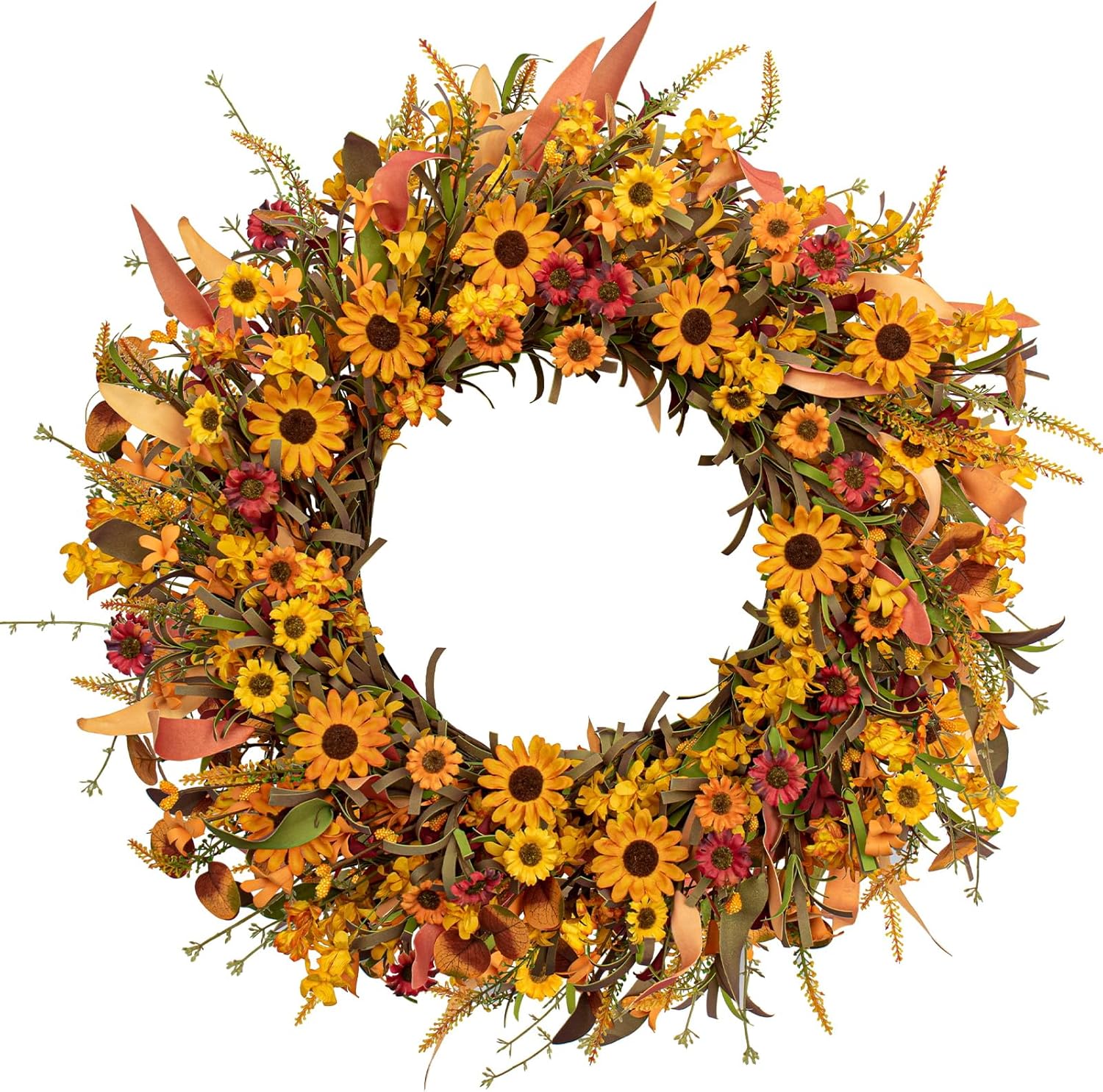 Daisy and Lavender Fall Wreath