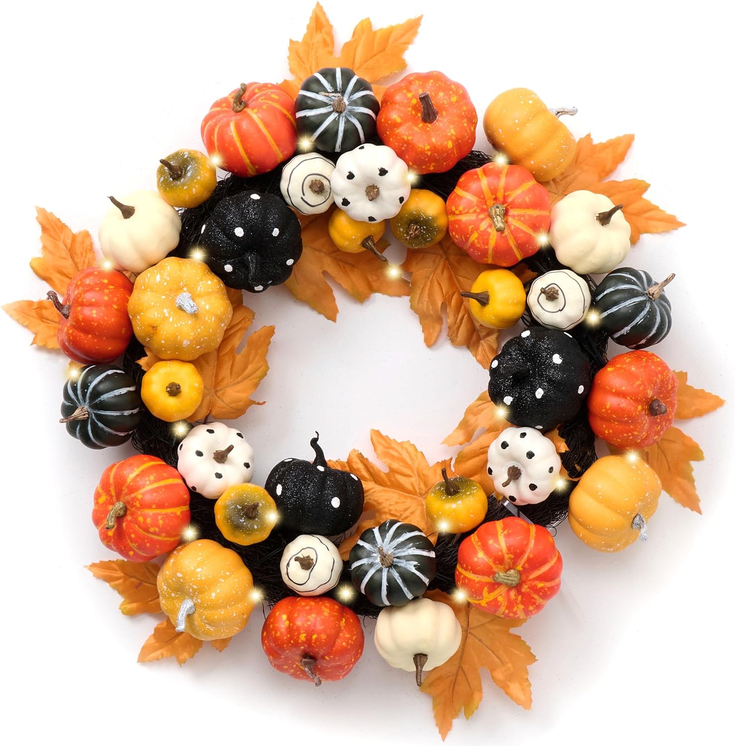 DecorbyHannah Halloween Pumpkin Wreath