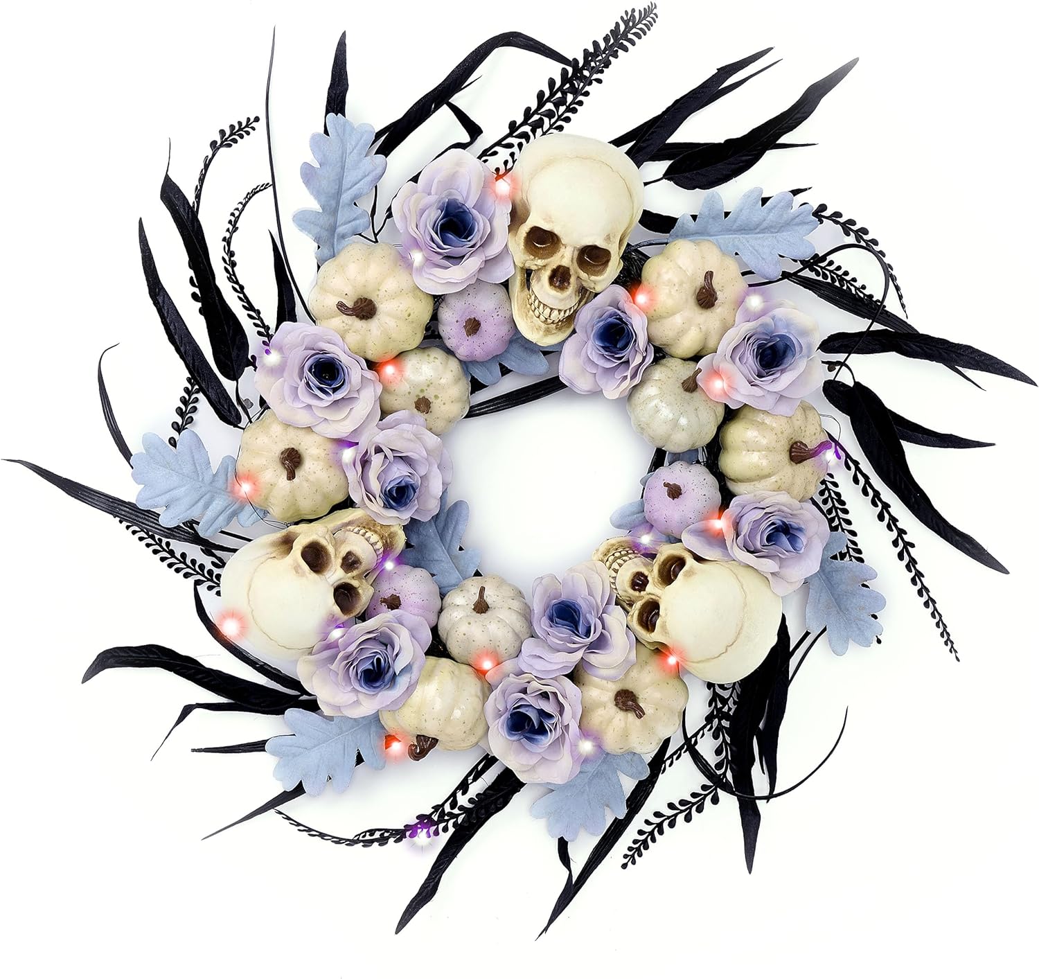 DecorbyHannah Halloween Skull Wreath