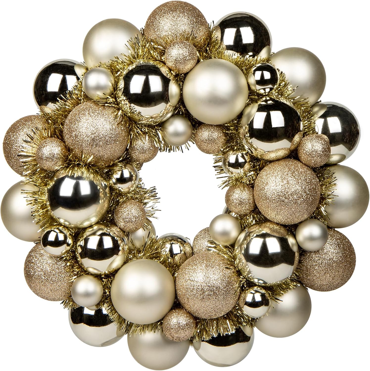 Gold Christmas Ball Wreath