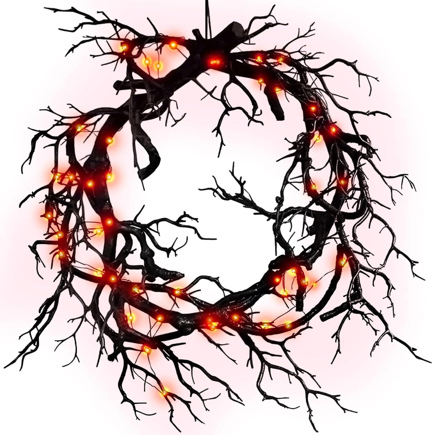 Halloween Black Branch Wreath