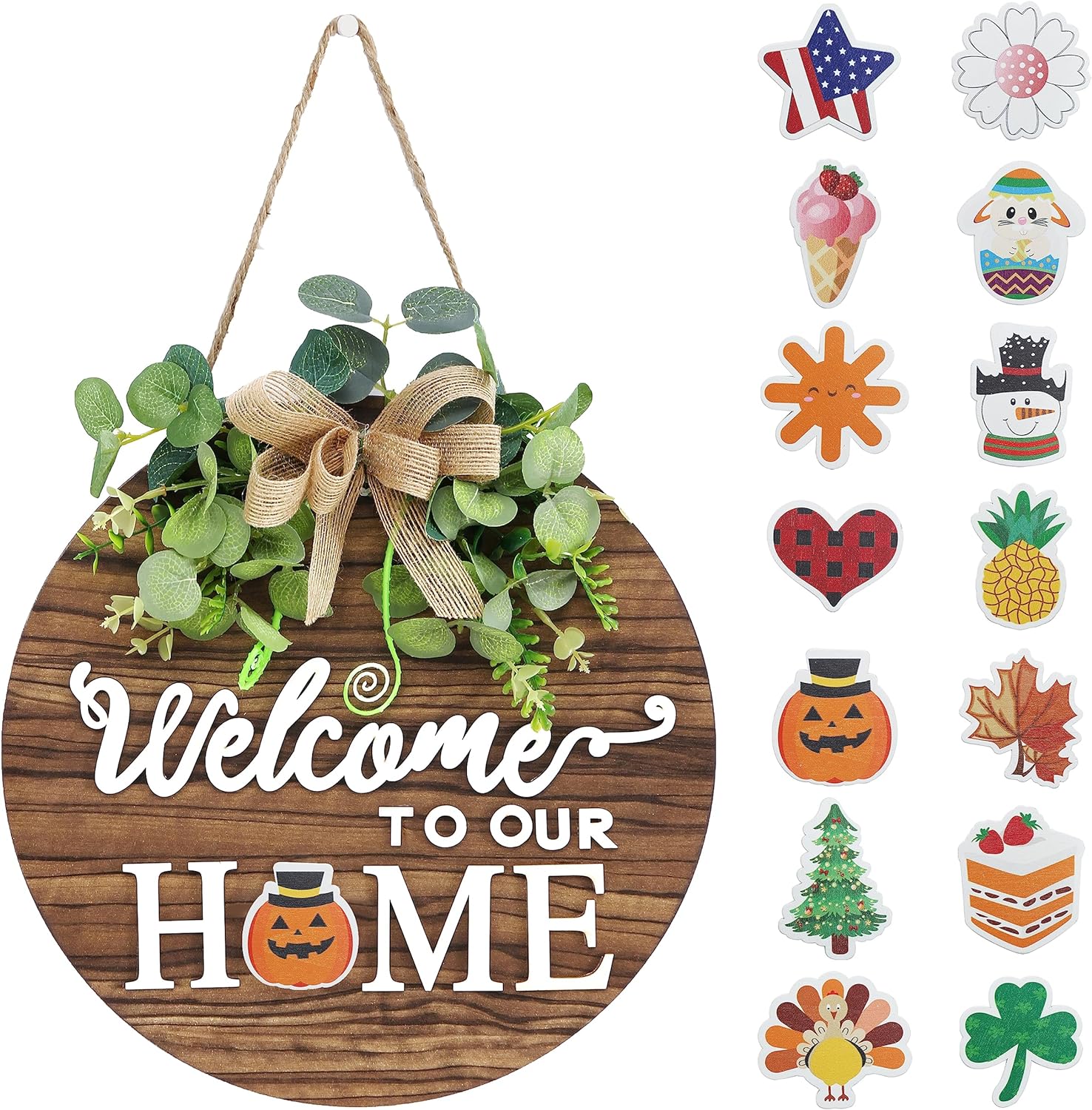 Interchangeable Seasonal Welcome Sign