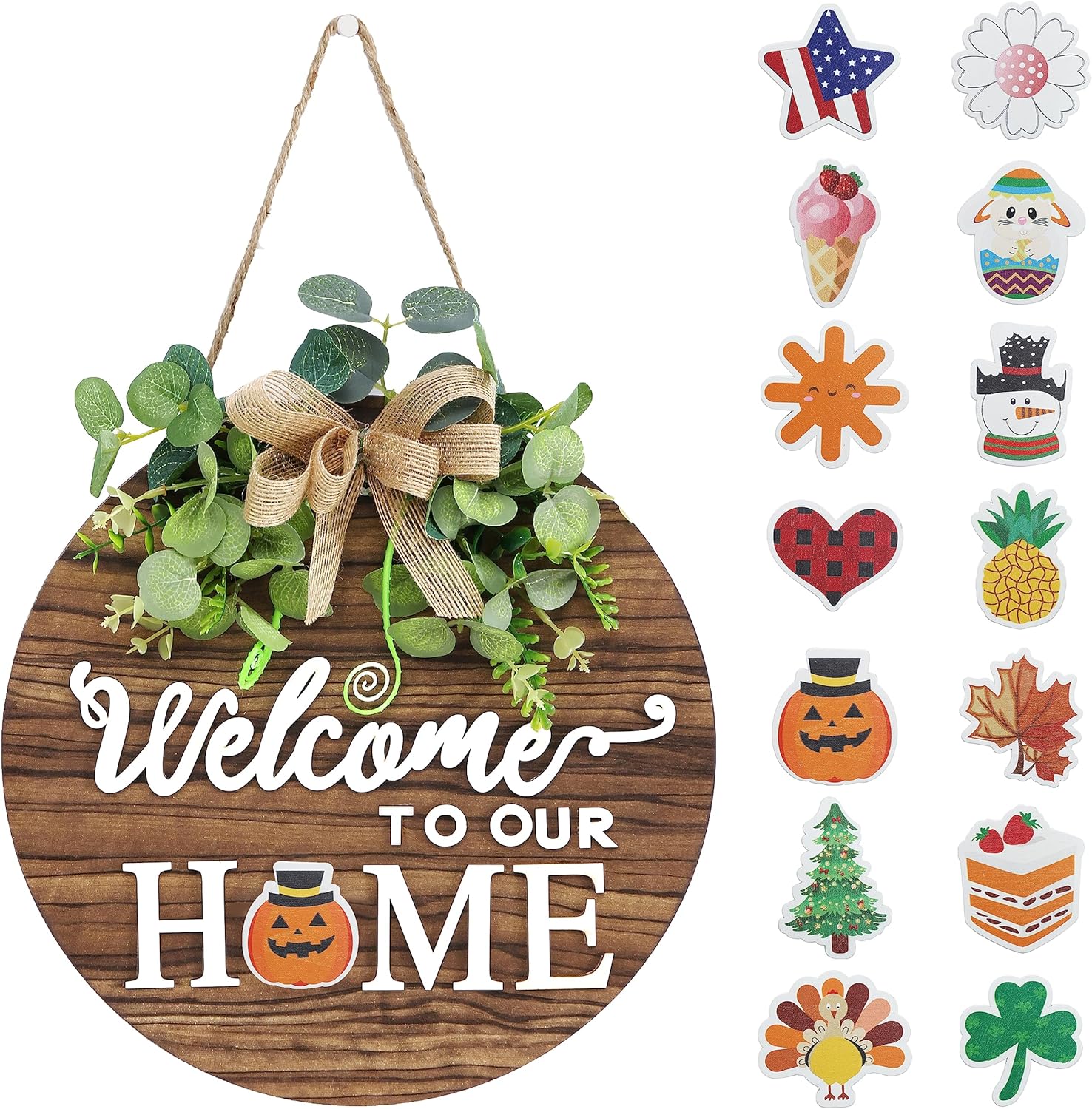 Interchangeable Seasonal Welcome Wreath