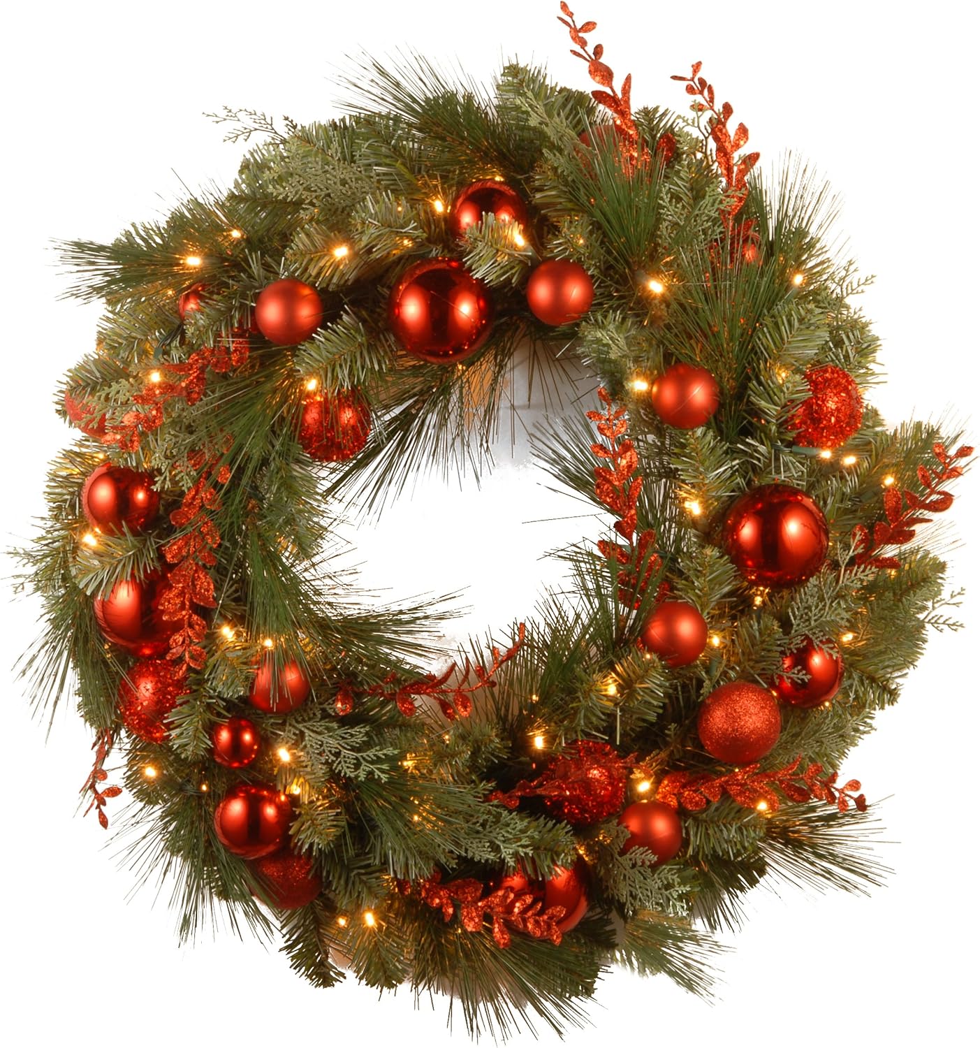 National Tree Company Pre-Lit Artificial Christmas Wreath