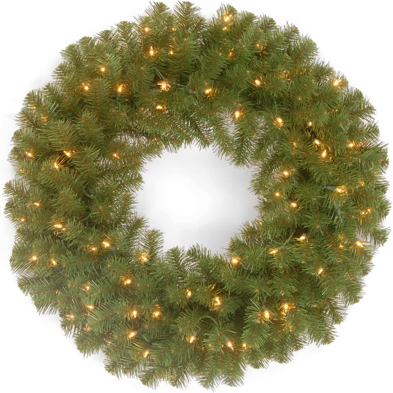 North Valley Spruce Pre-Lit Christmas Wreath