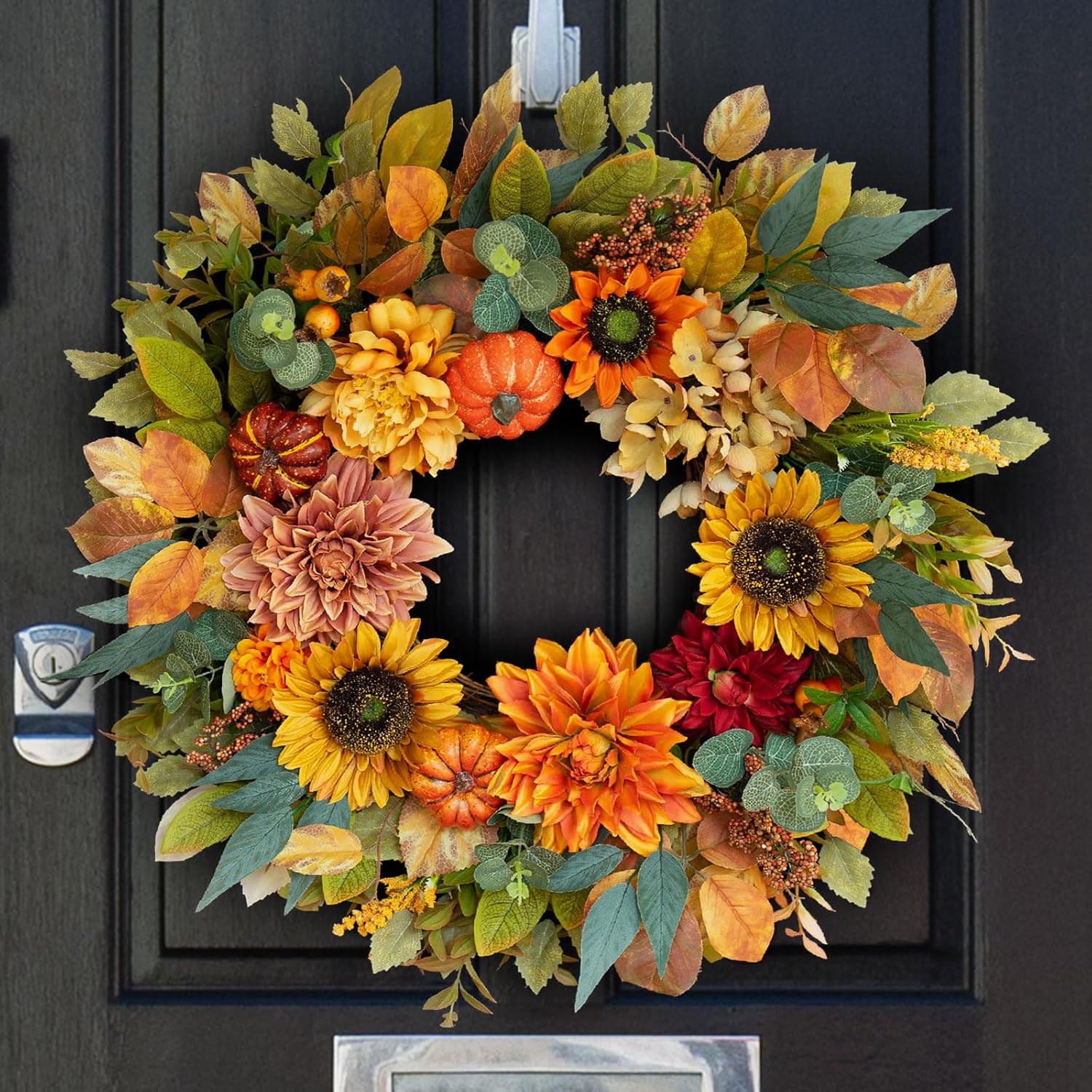 Peonies Berries Fall Wreath