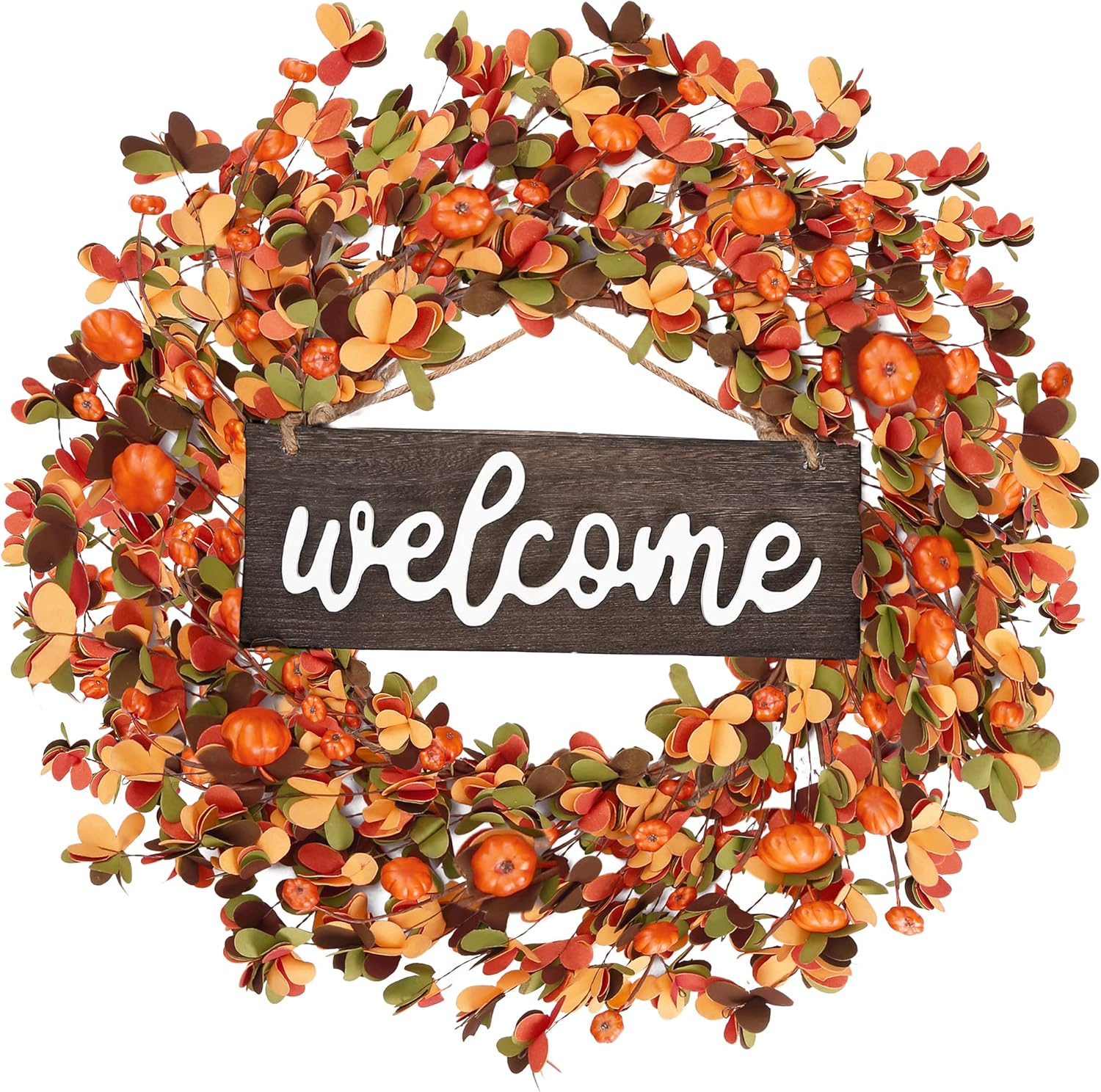 Small Pumpkin Berry Welcome Wreath